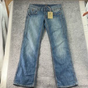 NWT FP Blue Jeans Mens Size 32 Straight Leg Distressed
